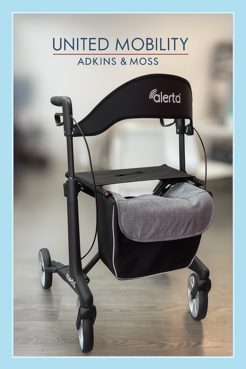 Four-Wheel Carbon Ultra-Lite Rollator (5kg)