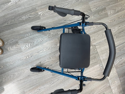 Four-Wheel Aluminium Rollator with Solid Back