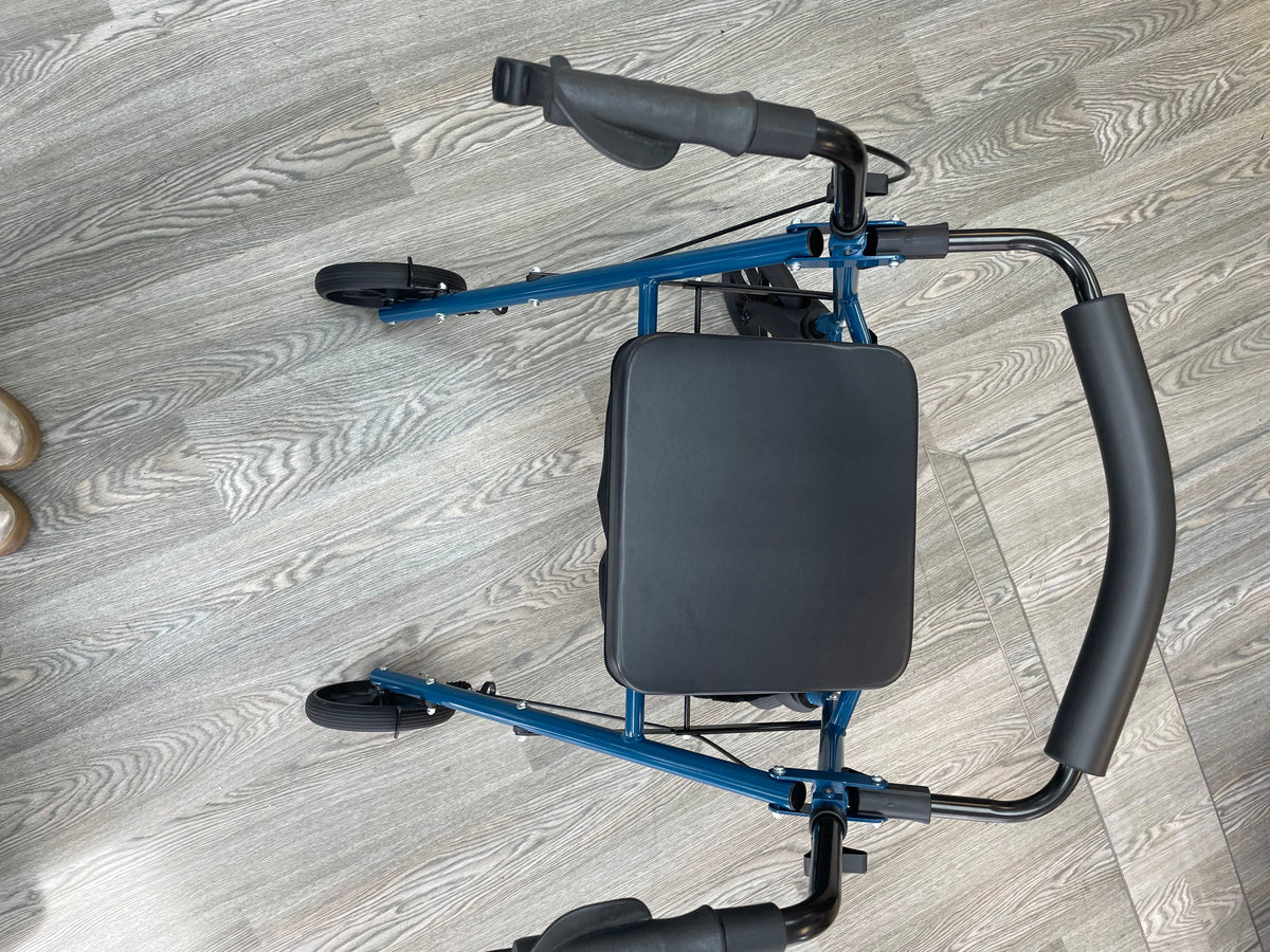 Four-Wheel Aluminium Rollator with Solid Back
