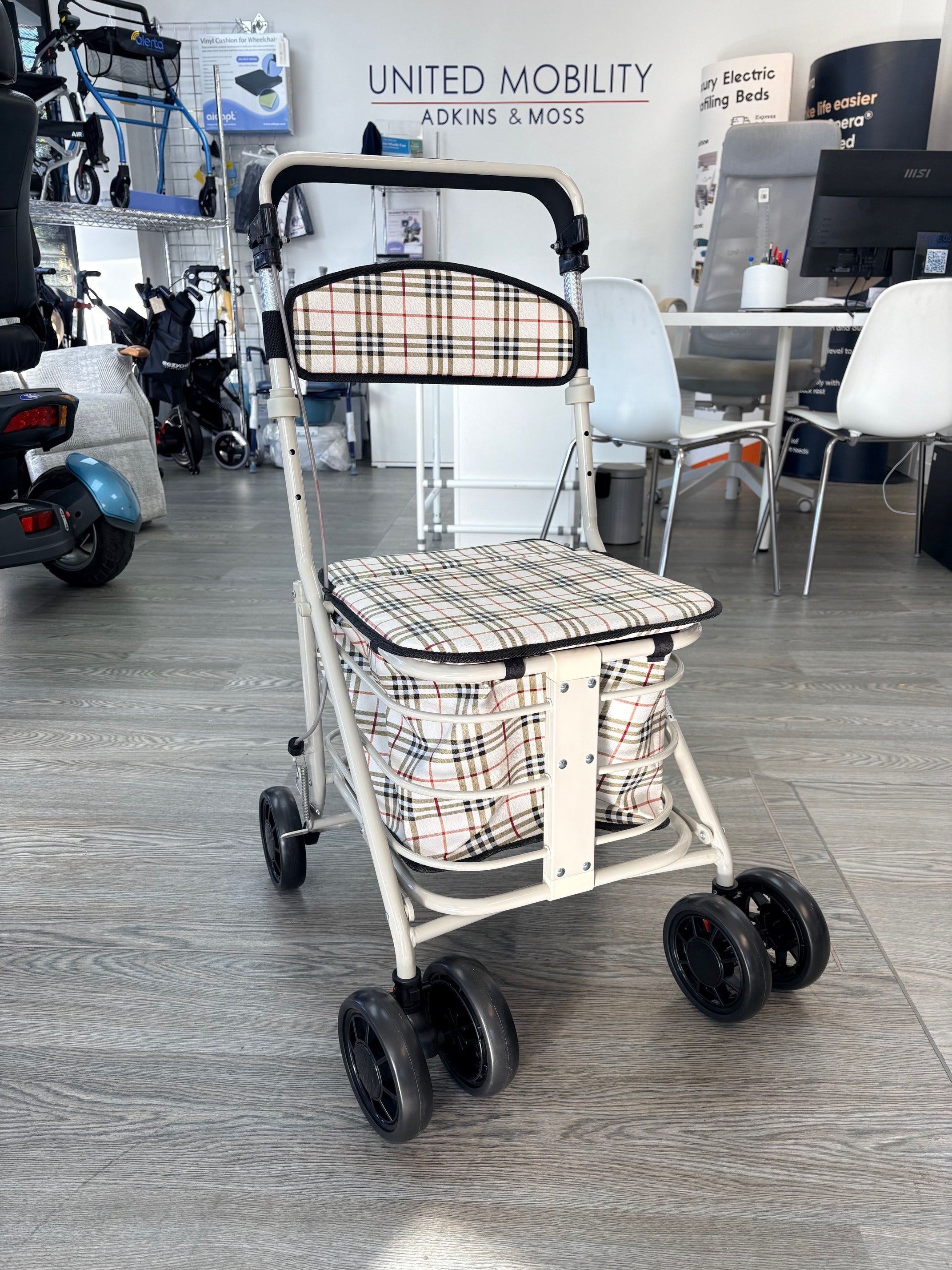 Shopping Trolley Brown Check