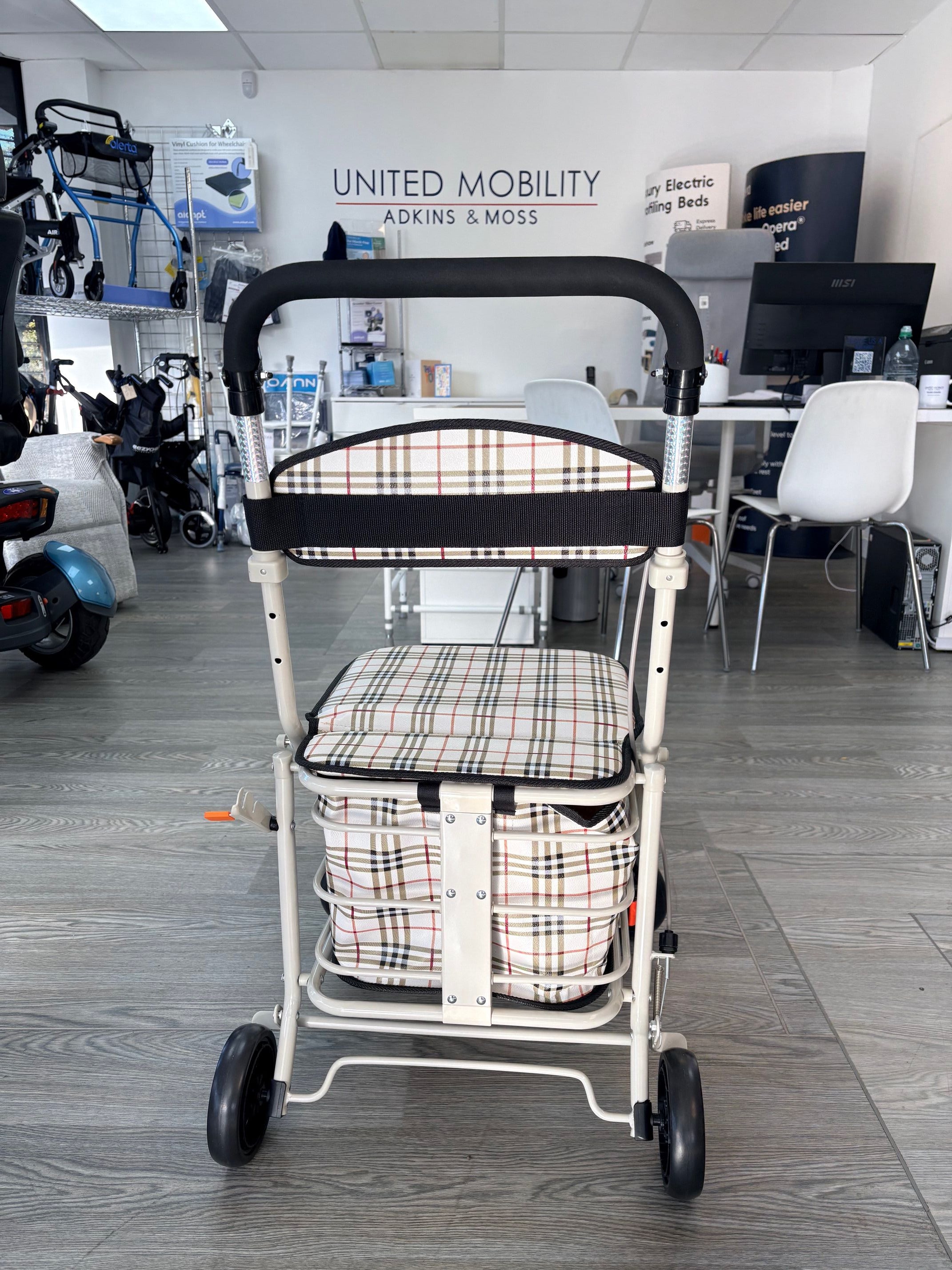 Shopping Trolley Brown Check
