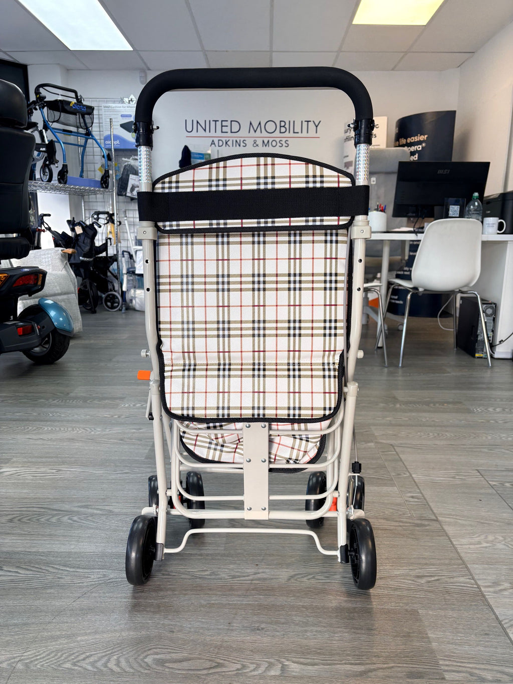 Shopping Trolley Brown Check