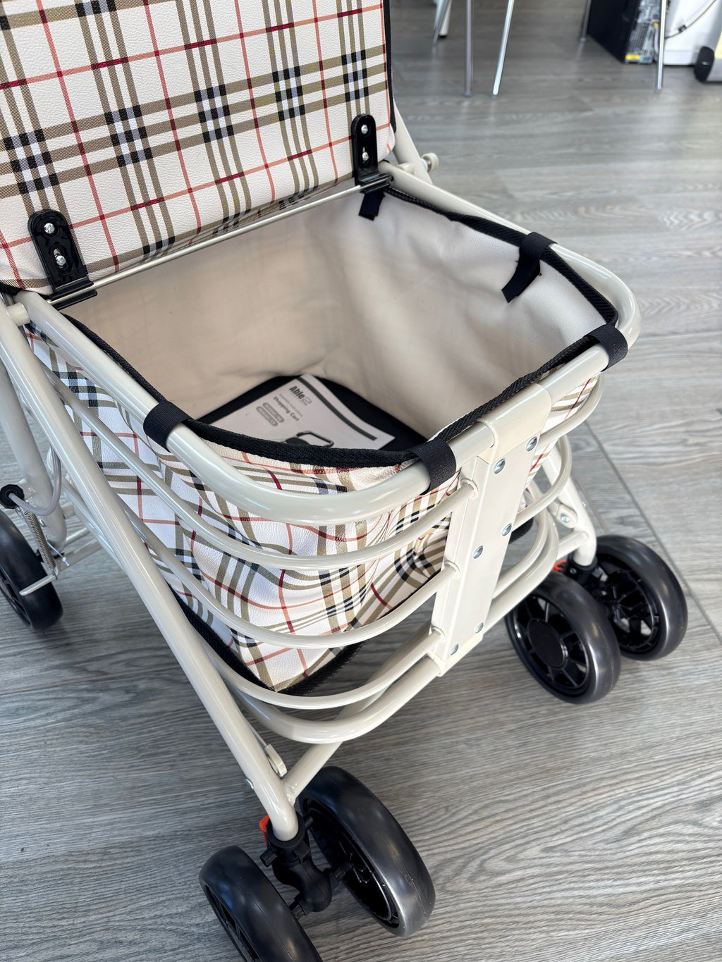 Shopping Trolley Brown Check