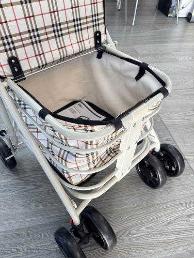 Shopping Trolley Brown Check