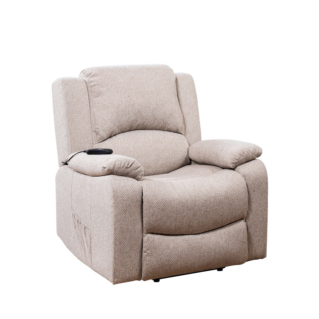 Fabric Heat & Massage Electric Lift-Assist Recliner Chair