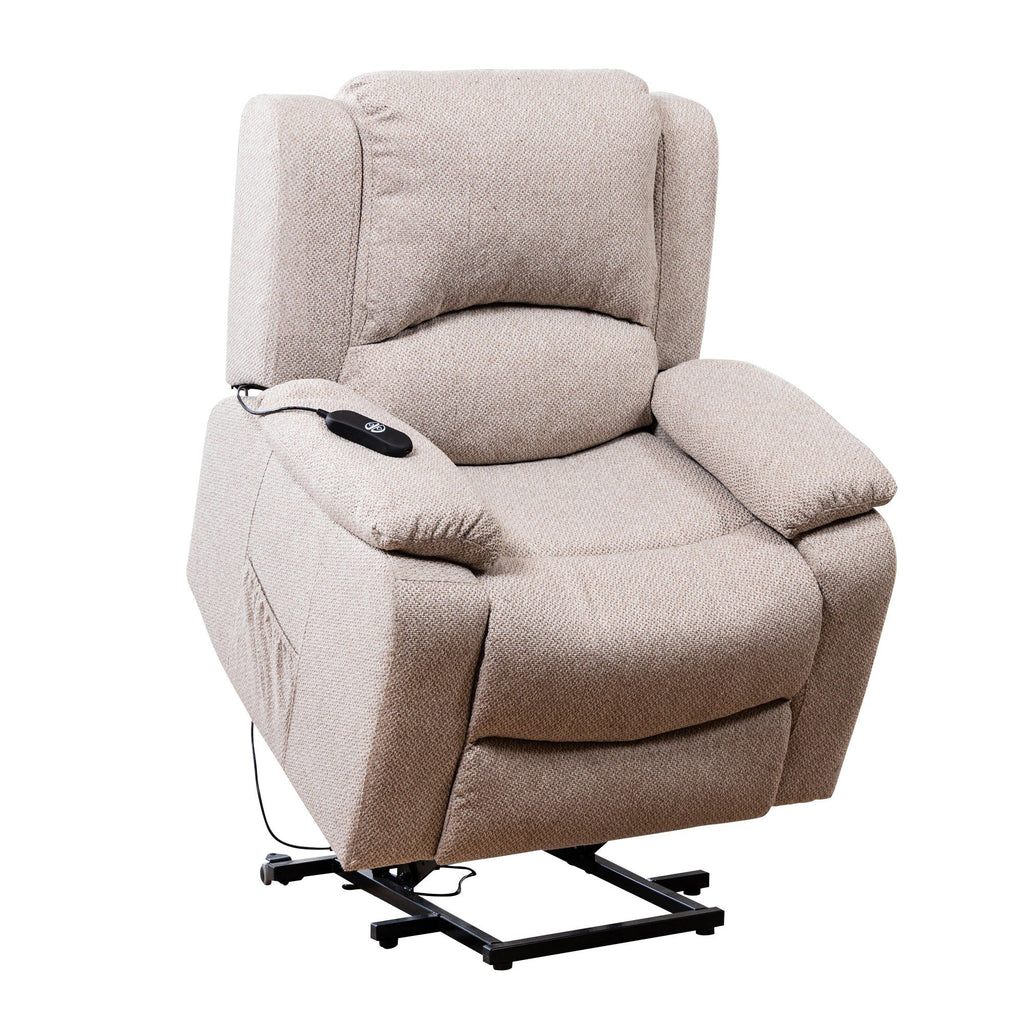 Fabric Heat & Massage Electric Lift-Assist Recliner Chair