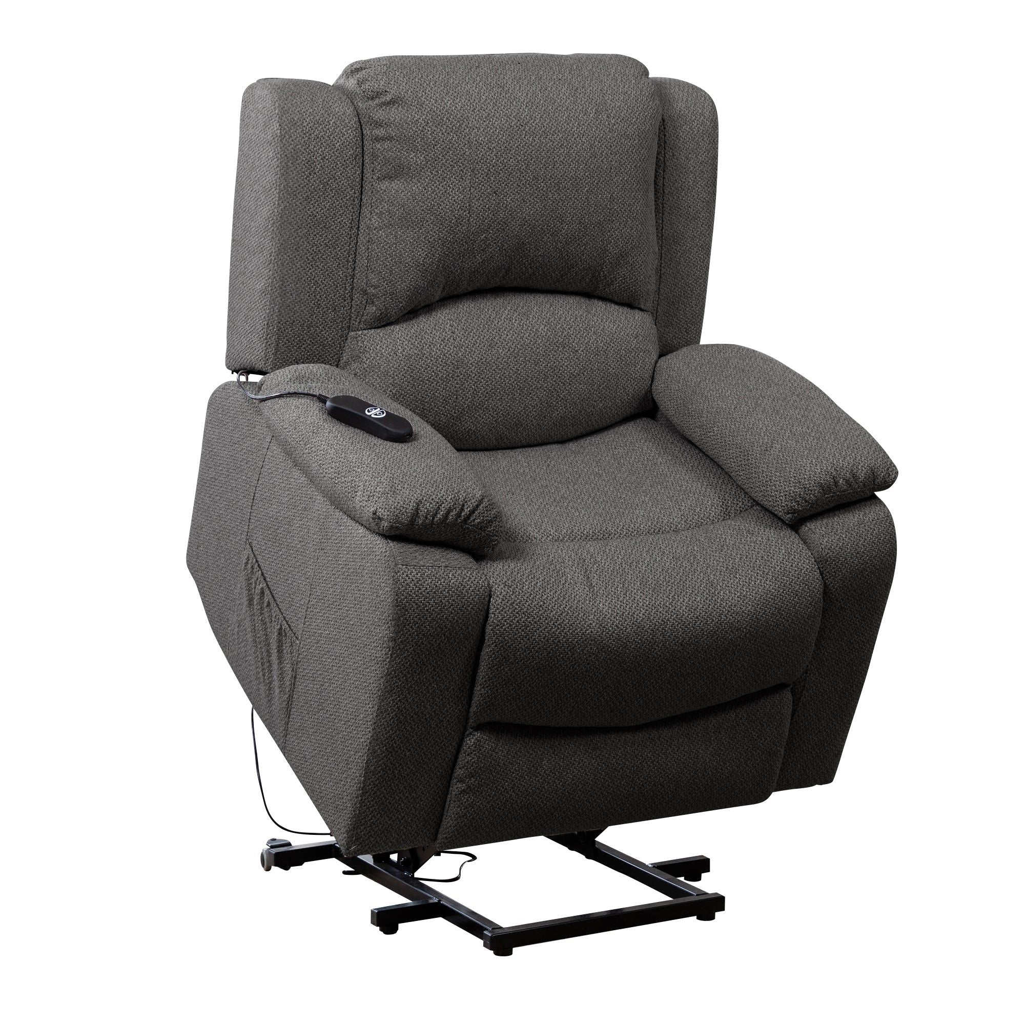 Fabric Heat & Massage Electric Lift-Assist Recliner Chair