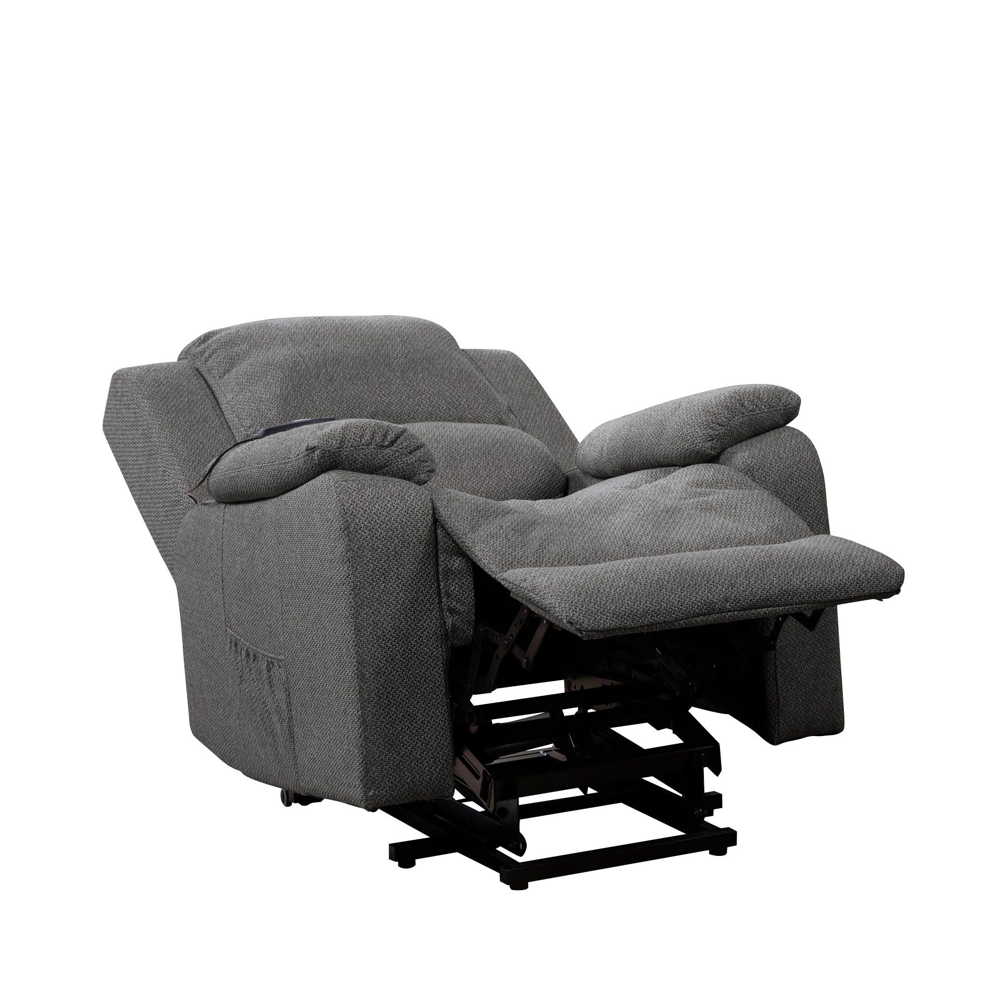 Fabric Heat & Massage Electric Lift-Assist Recliner Chair