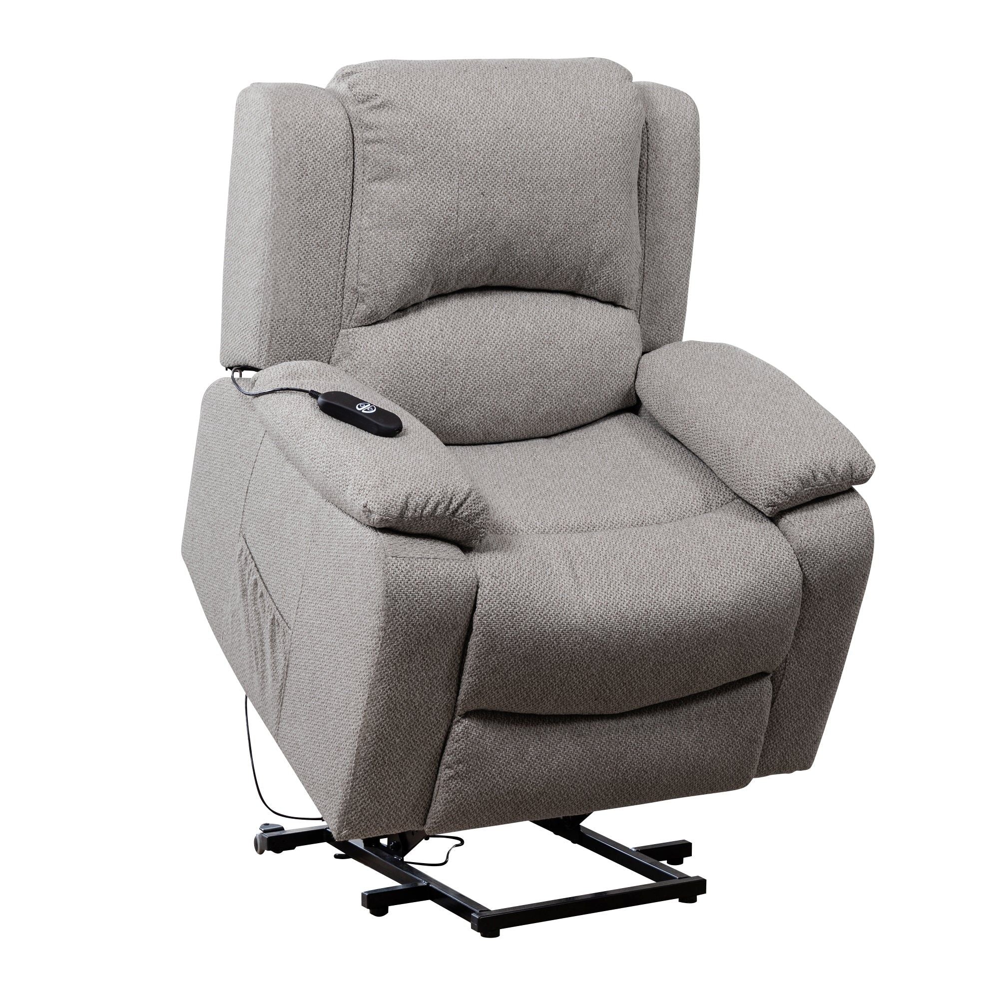 Fabric Heat & Massage Electric Lift-Assist Recliner Chair