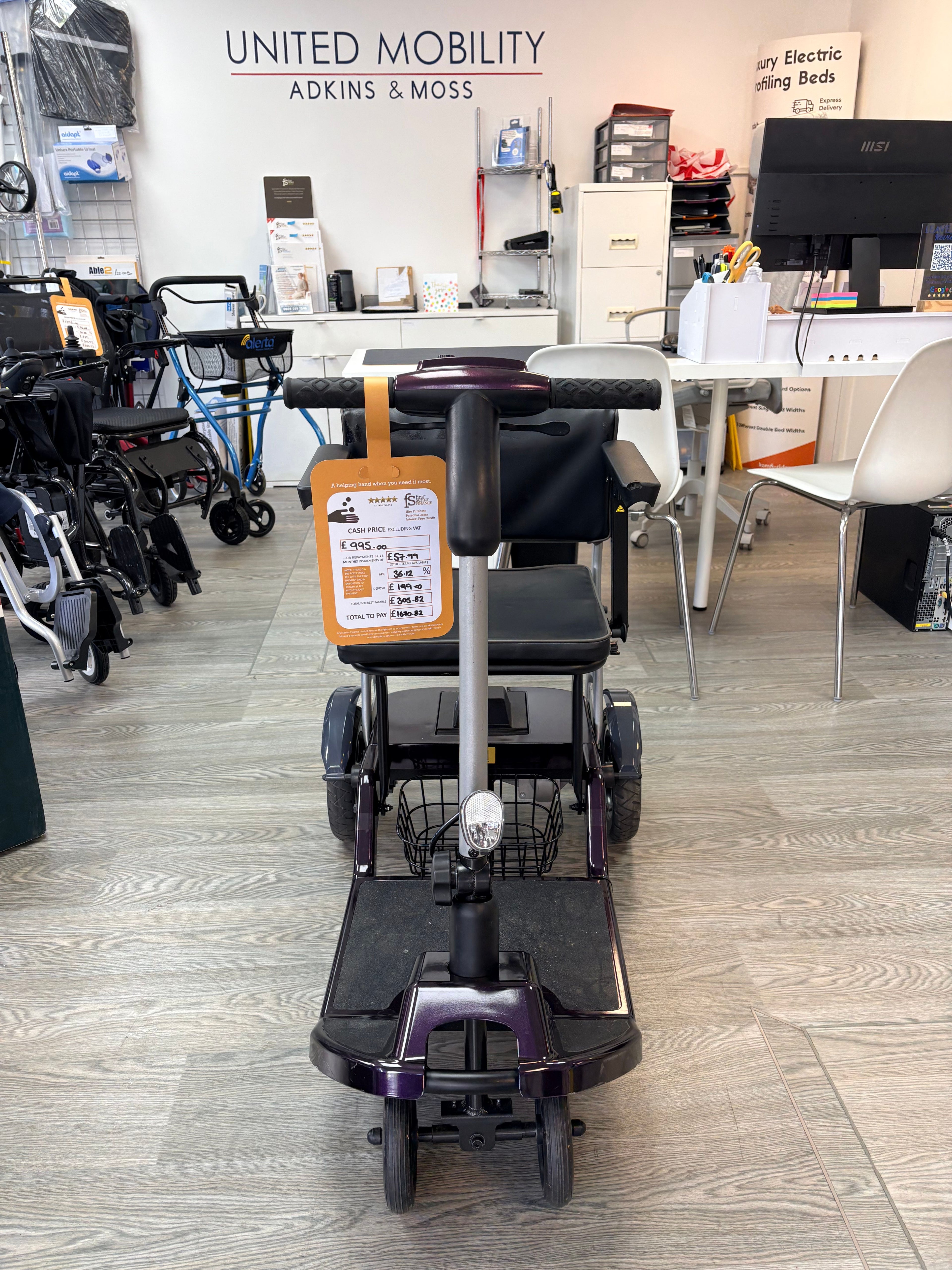 Used One rehab Q Fold mobility scooter