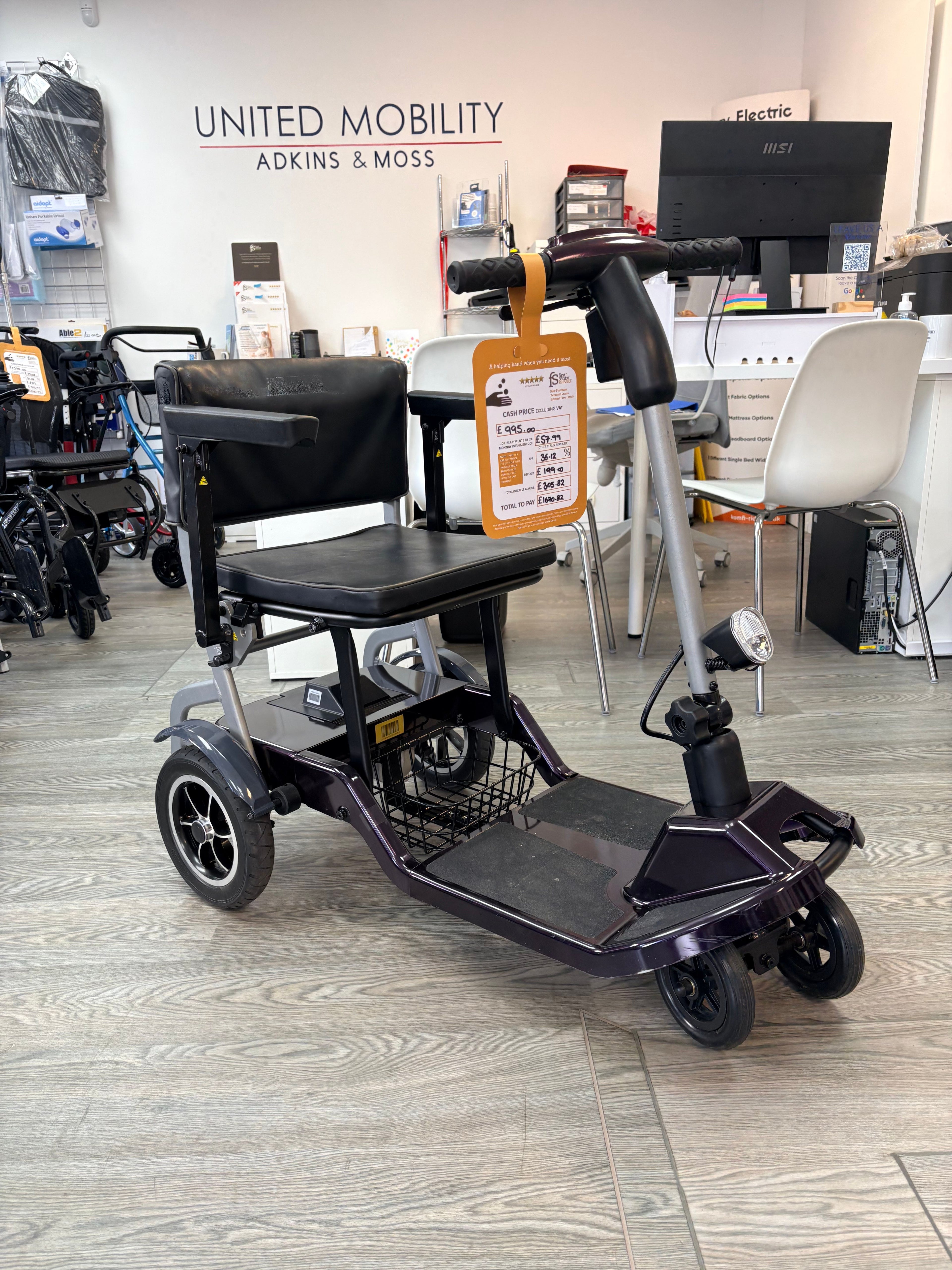 Used One rehab Q Fold mobility scooter