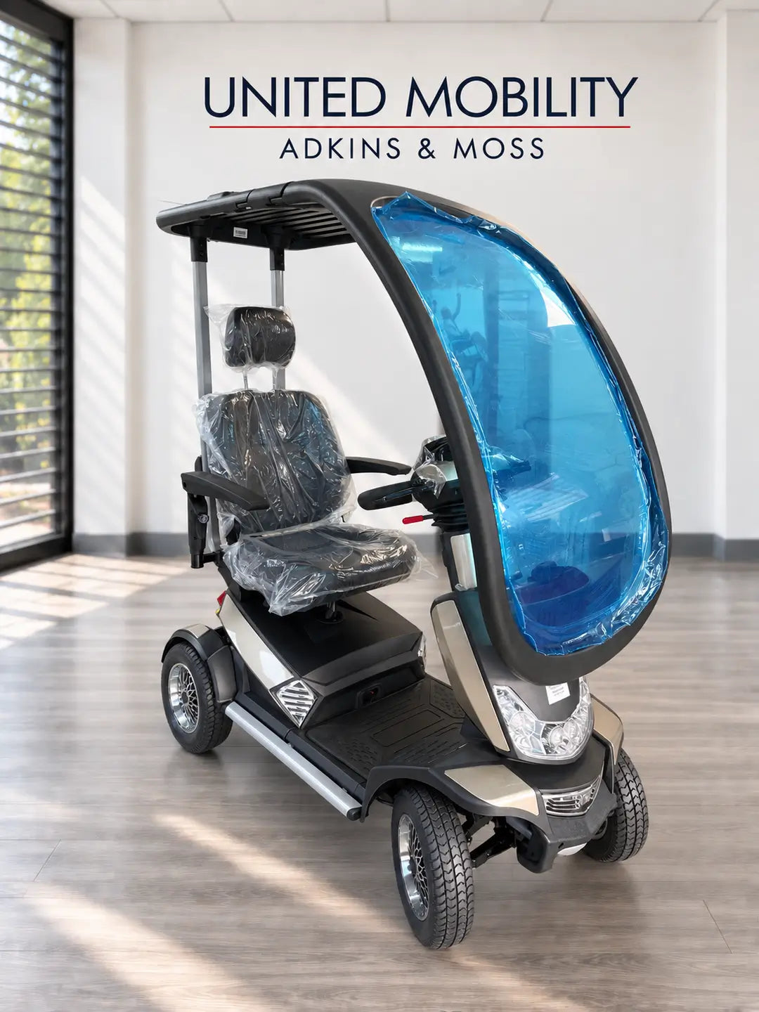 New Monarch Storm + 8mph mobility scooter with canopy