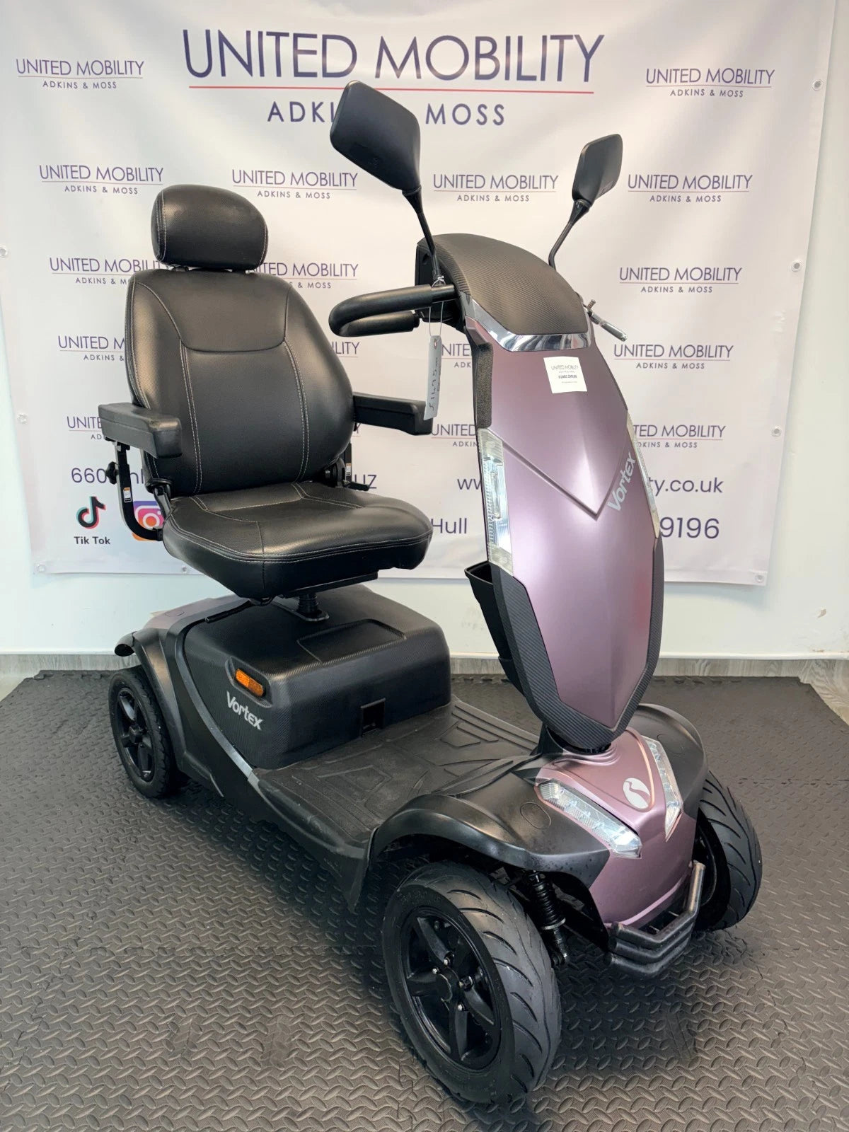 Used Rascal Vortex 8mph Electric Mobility Scooter – Pink, 2022